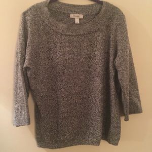 dress barn Black and White Boatneck Sweater